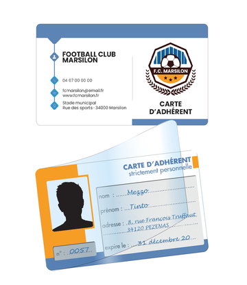 Cartes d'adhérent pour les clubs de la région vers Montpellier Cartes d'adhérent pour les clubs de la région vers Montpellier